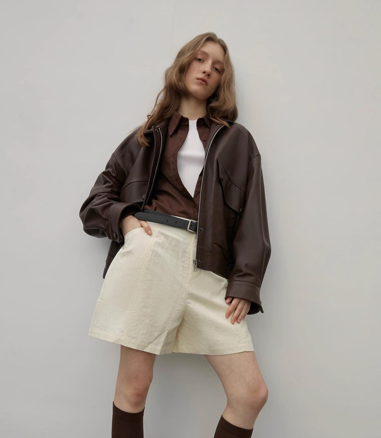 Sheep Leather Motorcycle Short Jacket Loveless Muse