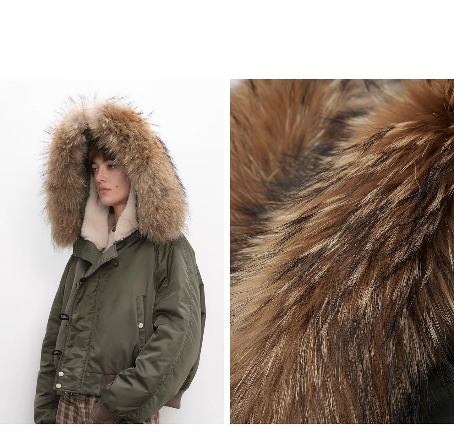 Cool and Sharp Fur Collar Jacket