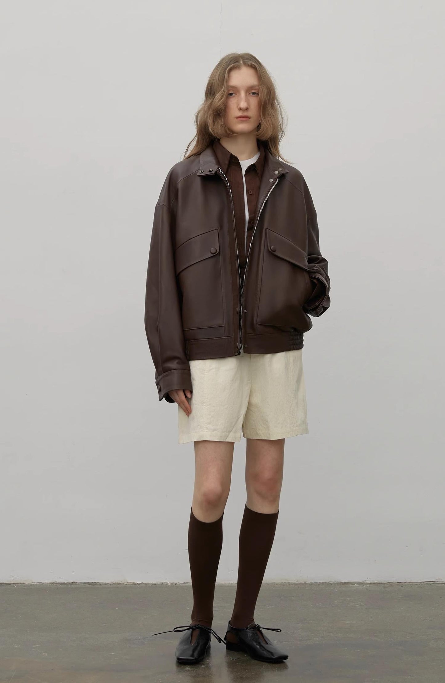 Sheep Leather Motorcycle Short Jacket Loveless Muse