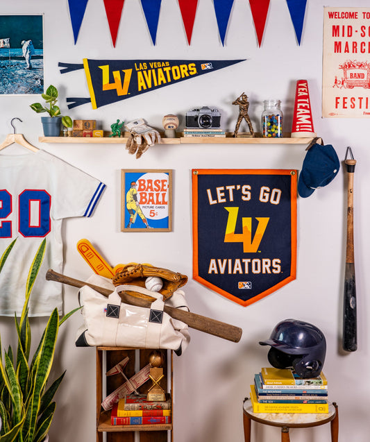 Let's Go Aviators Camp Flag • MiLB x Oxford Pennant