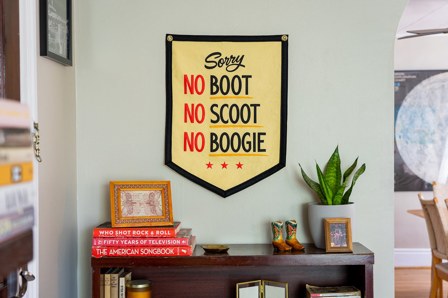 No Boot No Scoot No Boogie Camp Flag • Holy Smokes x Oxford Pennant
