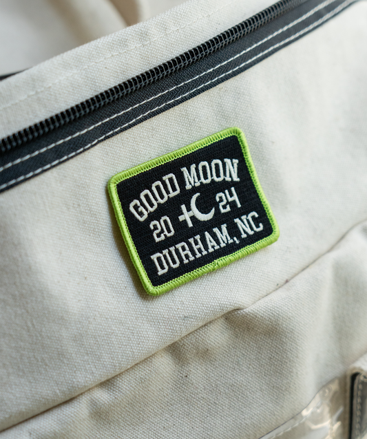 Good Moon 2024 Durham NC Embroidered Patch • Sylvan Esso x Oxford Pennant