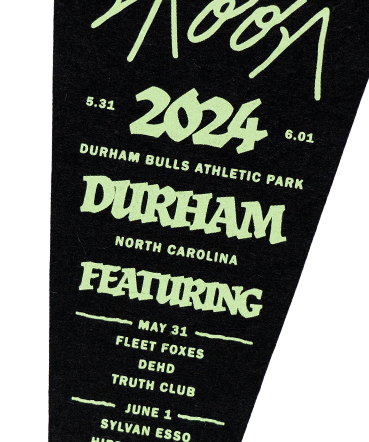 Good Moon 2024 Durham Bulls Ballpark Pennant • Sylvan Esso x Oxford Pennant