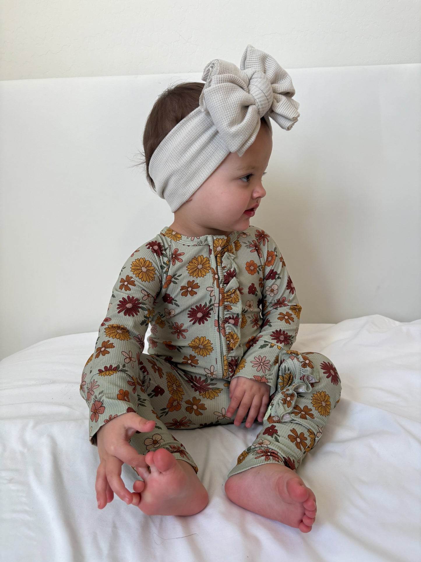 Alyson Floral (Ribbed) | Bamboo Zip Pajamas