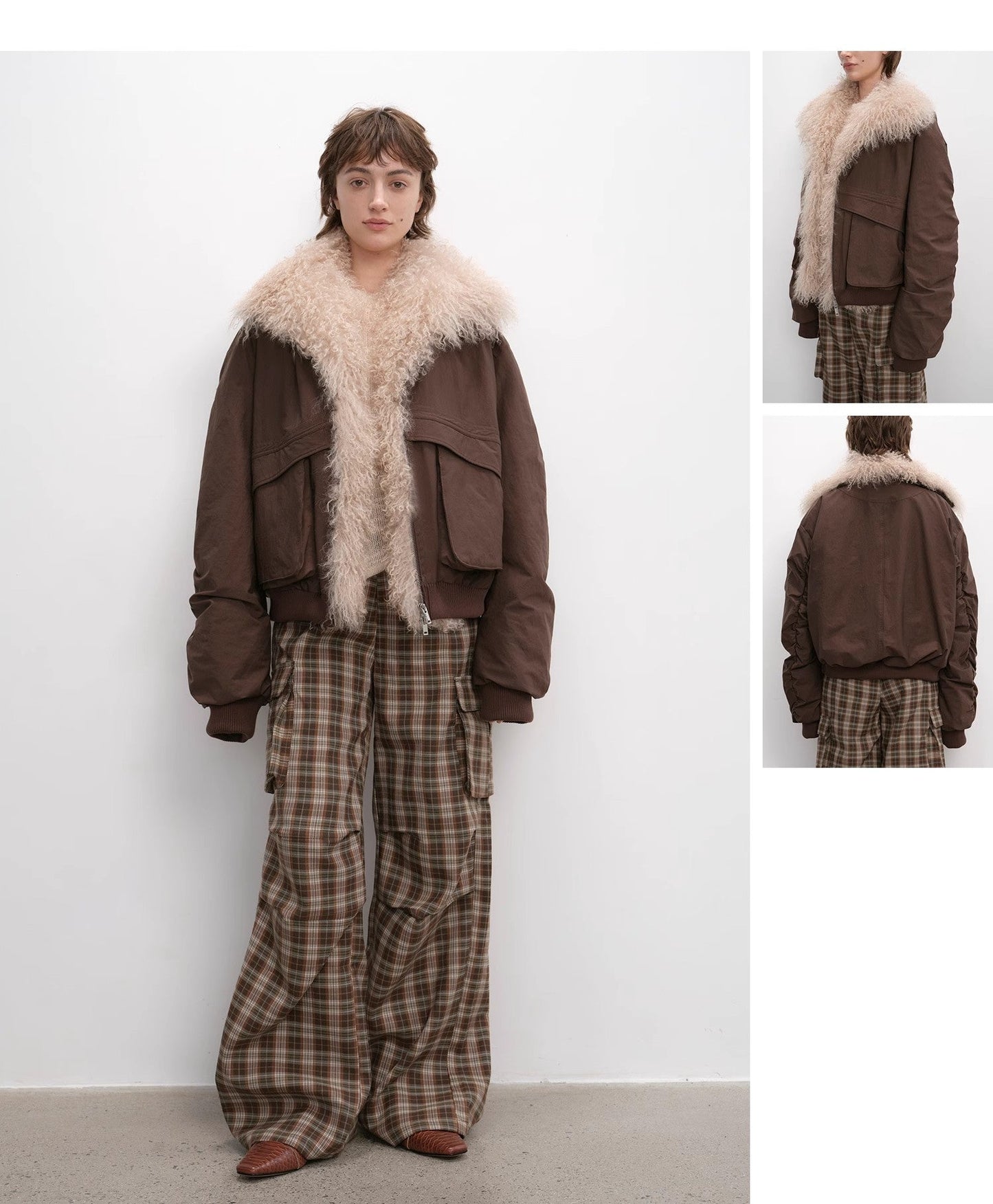 Winter Is Coming Fashionable Warm and Waterproof Detachable Silhouette Beach Wool Collar Short Down Parka