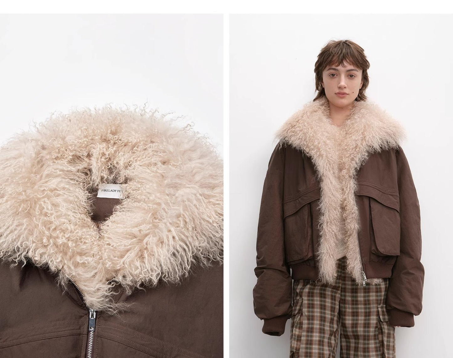 Winter Is Coming Fashionable Warm and Waterproof Detachable Silhouette Beach Wool Collar Short Down Parka