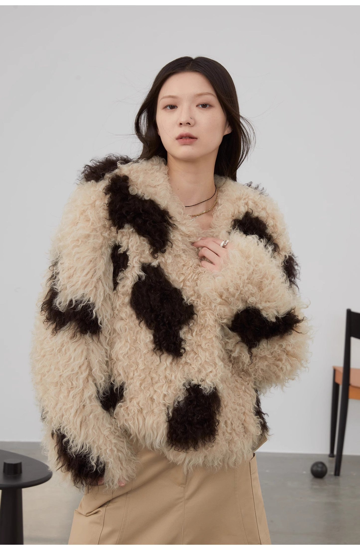 Fragrant Cream Fur Jacket
