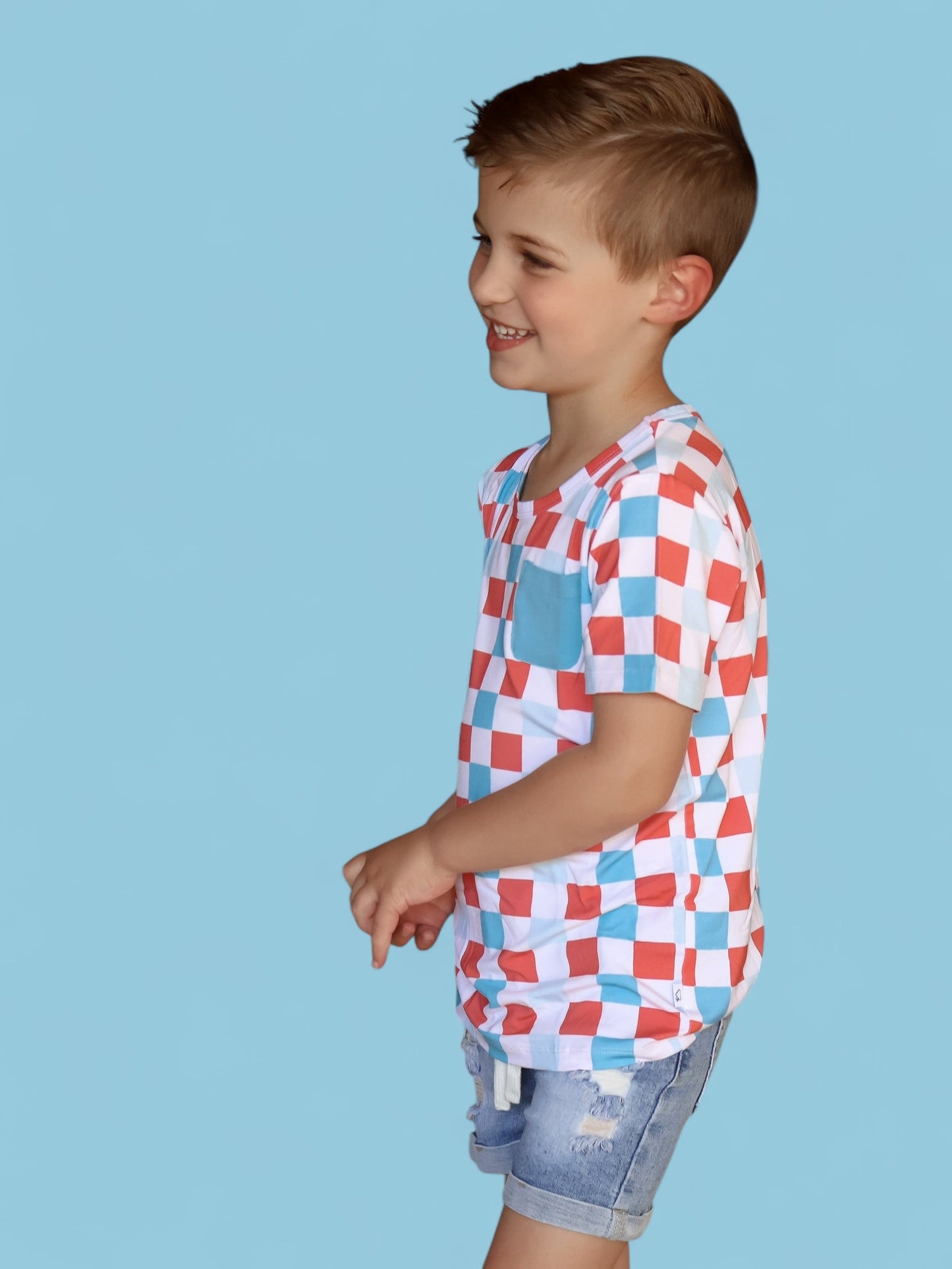 USA CHECKERS DREAM POCKET TEE