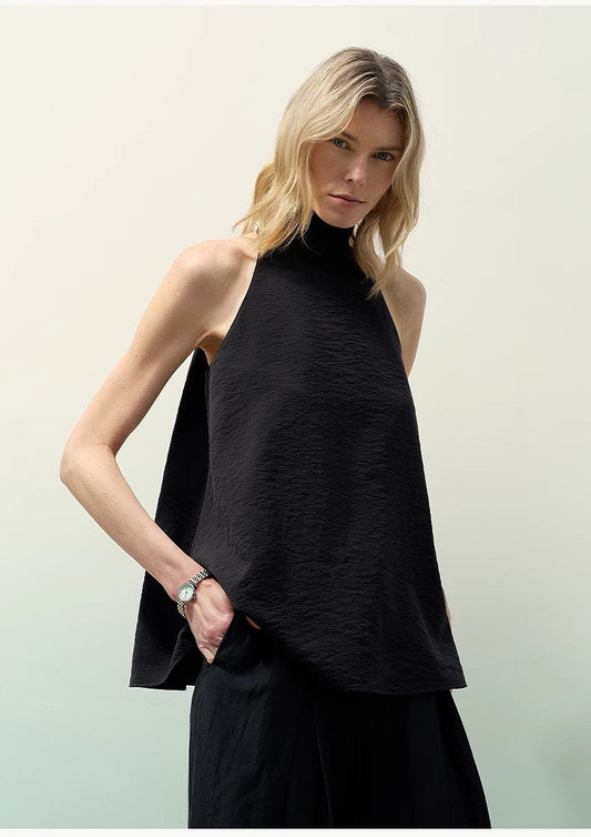 Mulberry Silk Wrinkle-Resistant Small High Collar Vest