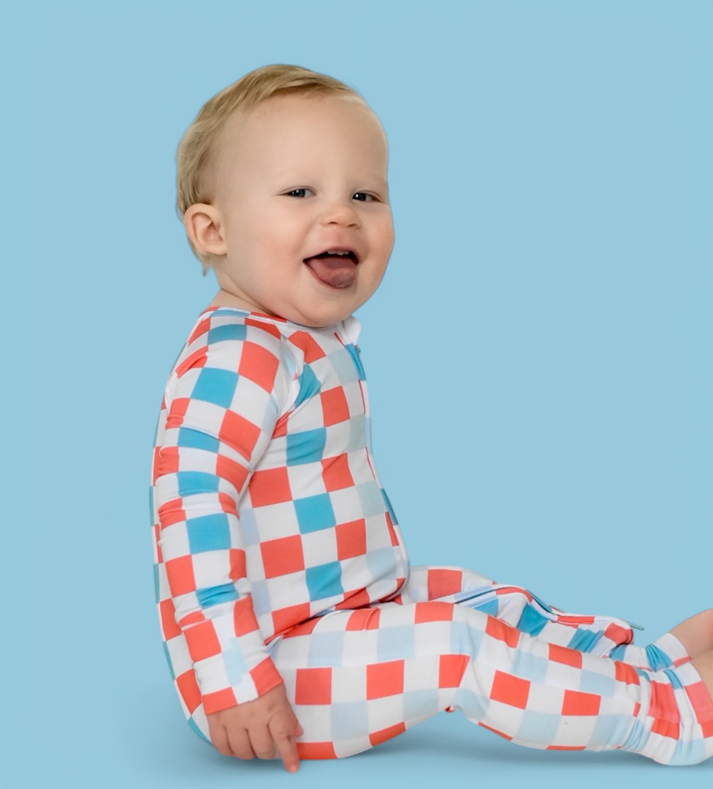 USA CHECKERS DREAM ROMPER