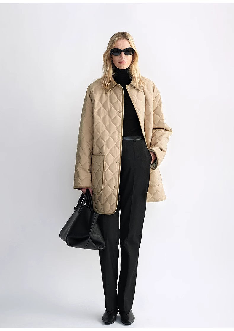 "Diamond Texture" Goose Down Jacket