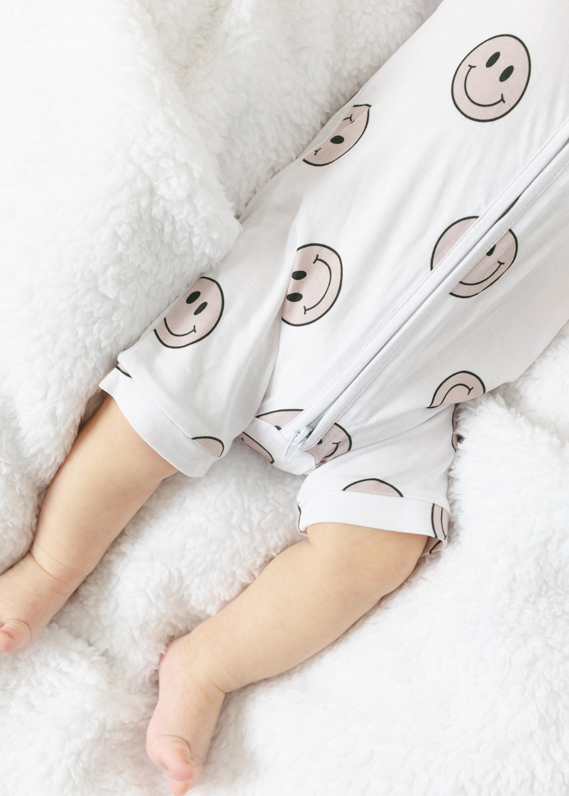 Smiley | Bamboo Shortie Zip Romper