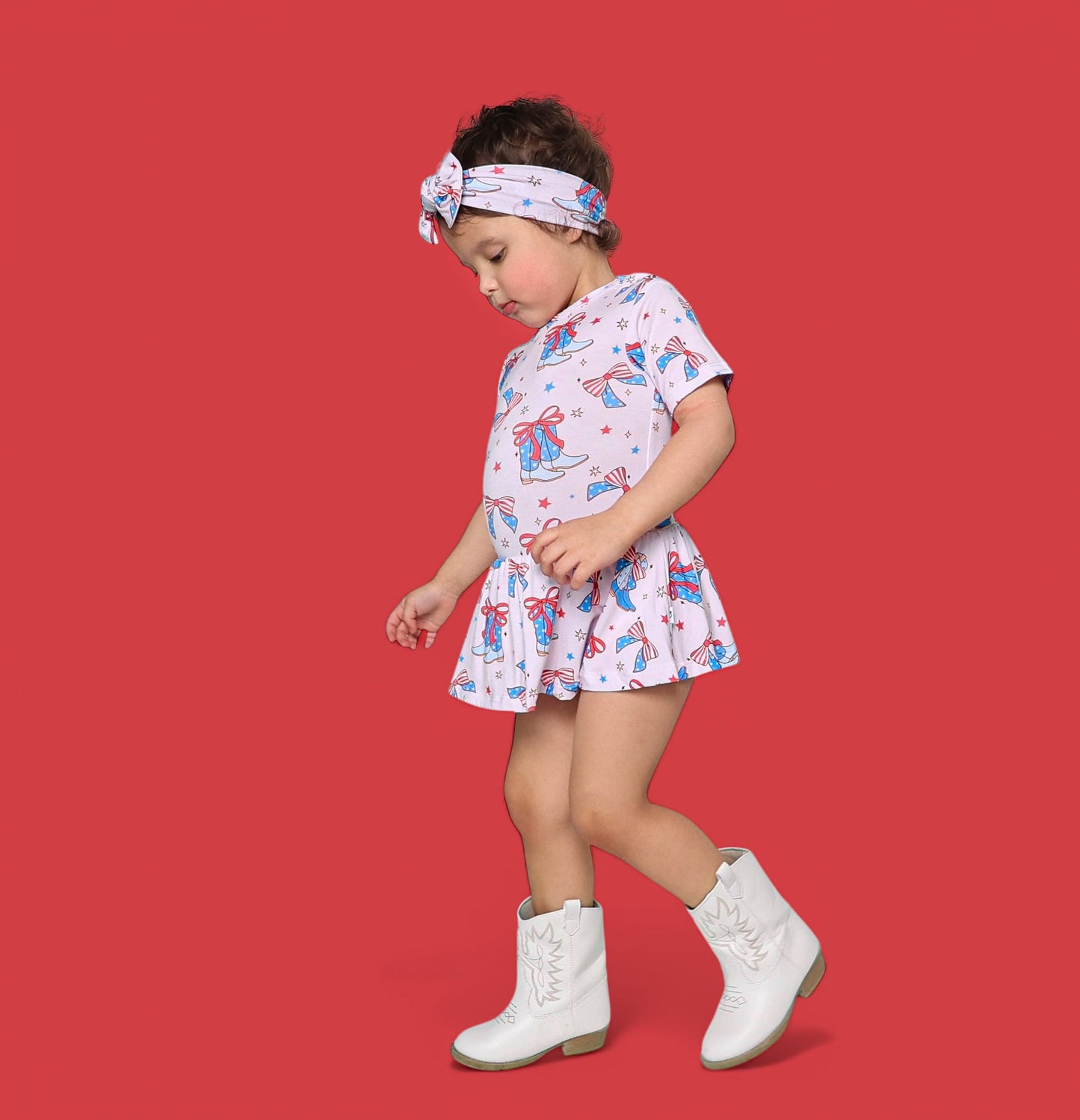 USA BOOTS N' BOWS DREAM BODYSUIT DRESS