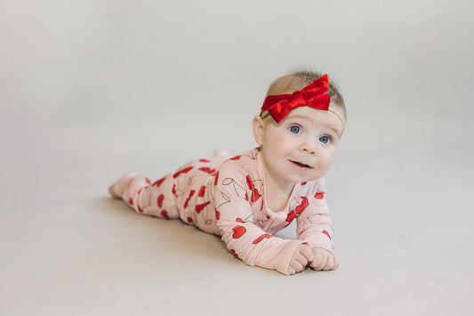 Bamboo Zip Romper | Cherry Heart