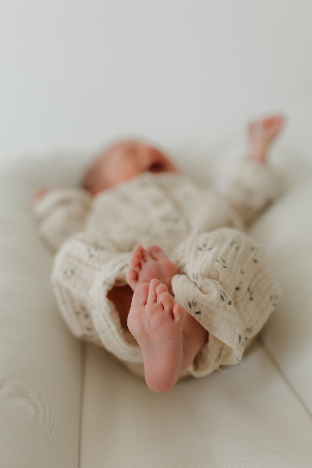 Long Sleeve Muslin Romper | Flora