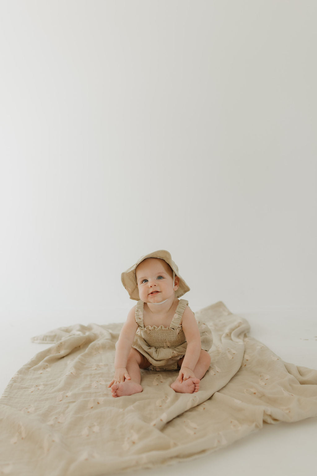 Sleeveless Muslin Romper & Hat | Silly Goose