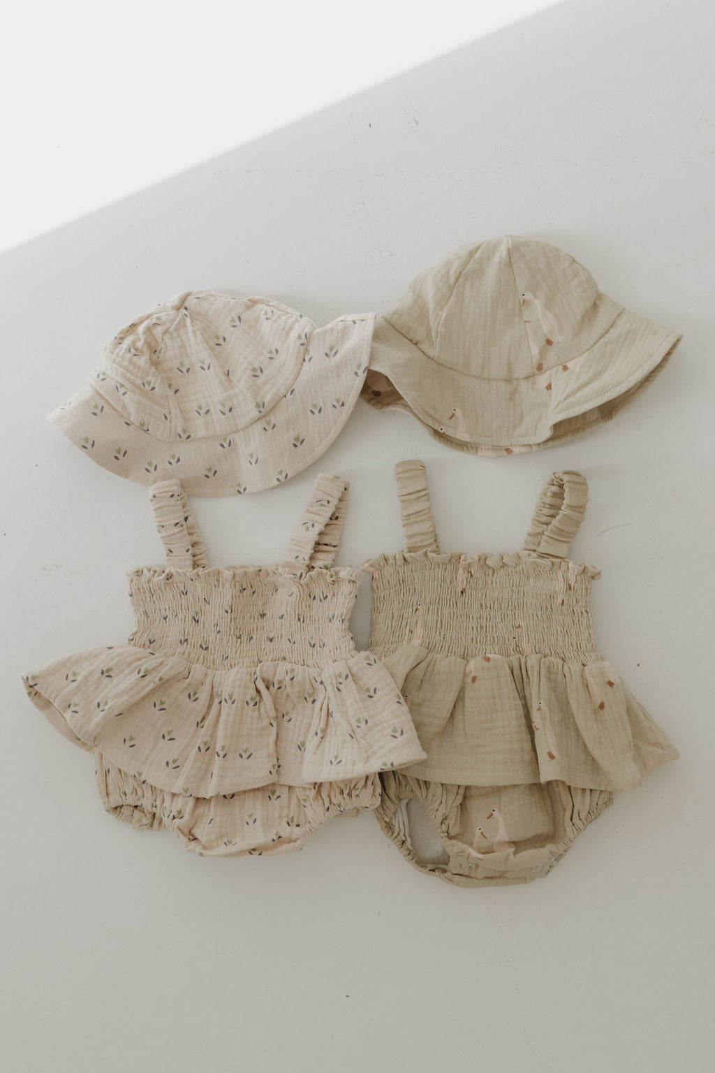 Sleeveless Muslin Romper & Hat | Silly Goose