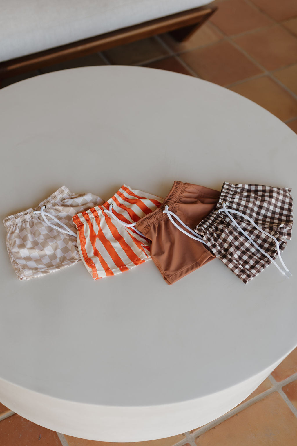 Child Boardshort | Chocolate Gingham