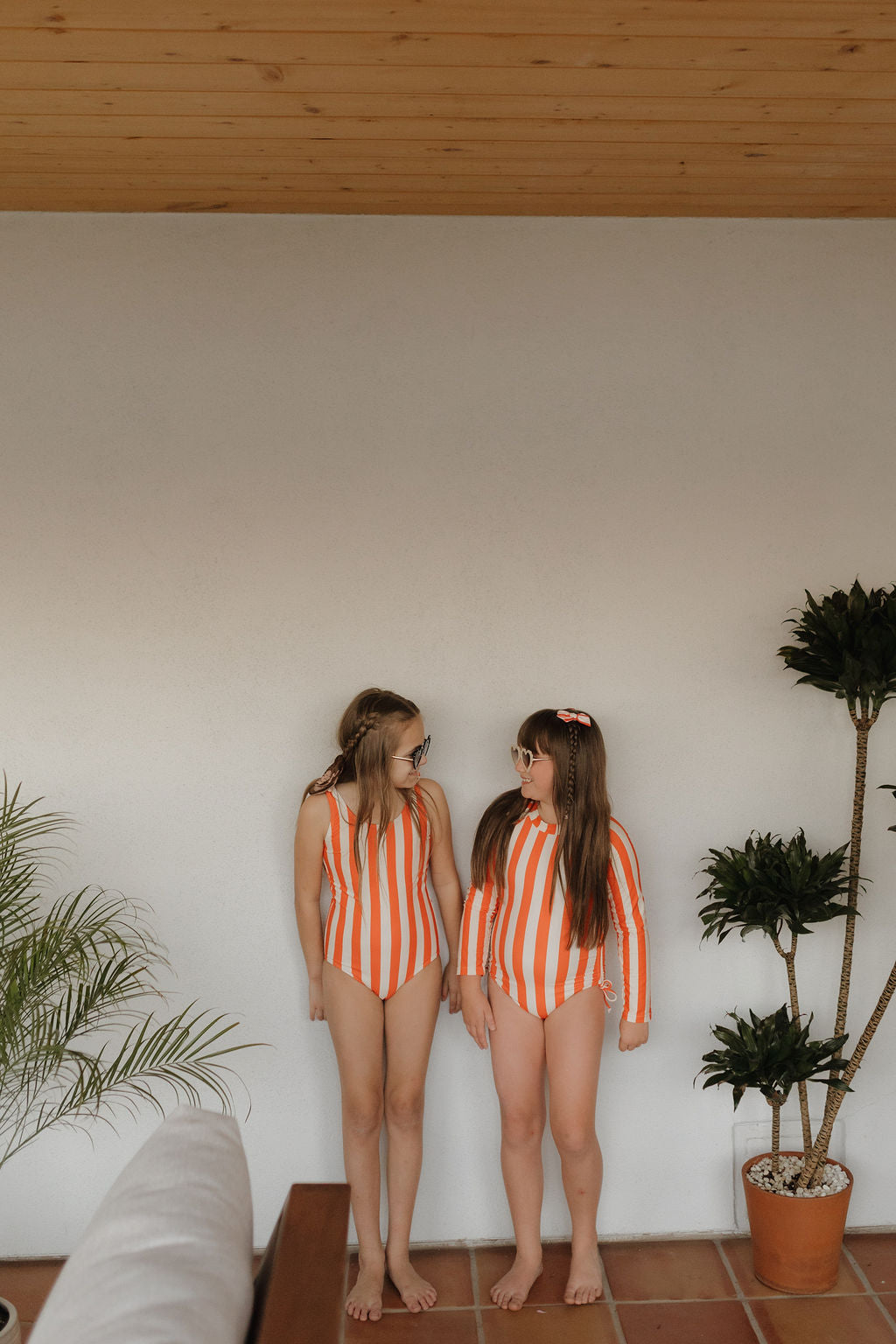 Girls Long Sleeve Swimsuit | Poolside