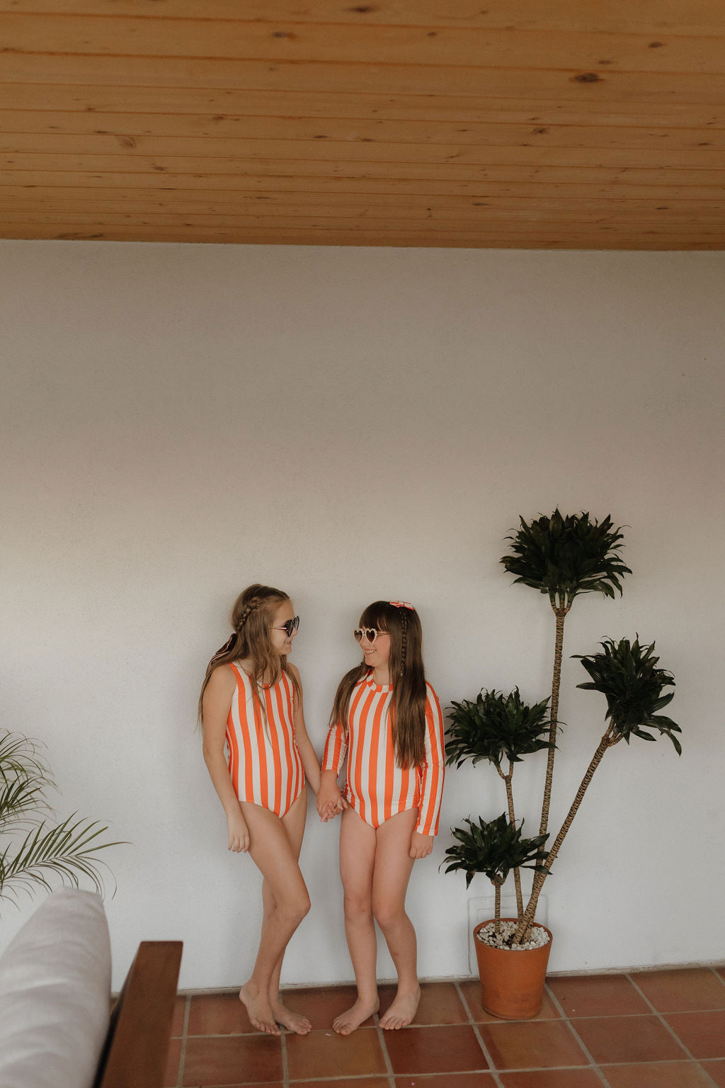 Girls Long Sleeve Swimsuit | Poolside
