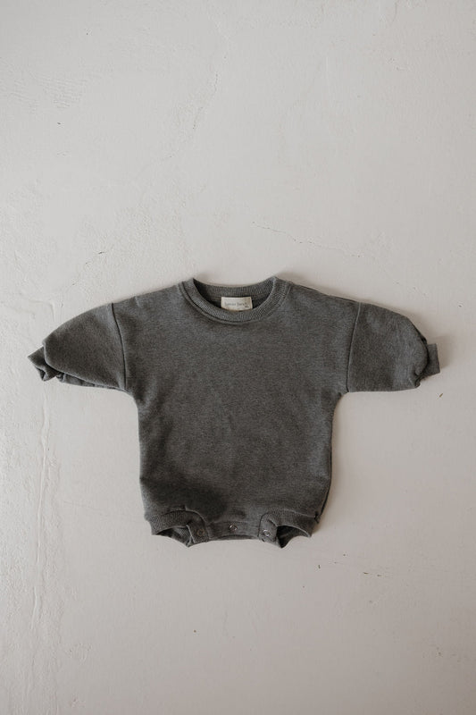 Sweatshirt Romper | Charcoal