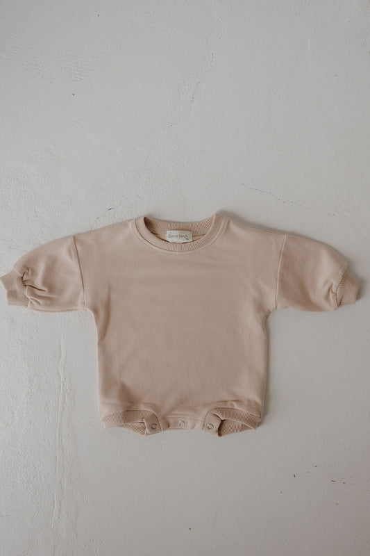 Sweatshirt Romper | Cashew