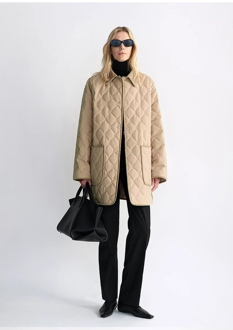 "Diamond Texture" Goose Down Jacket