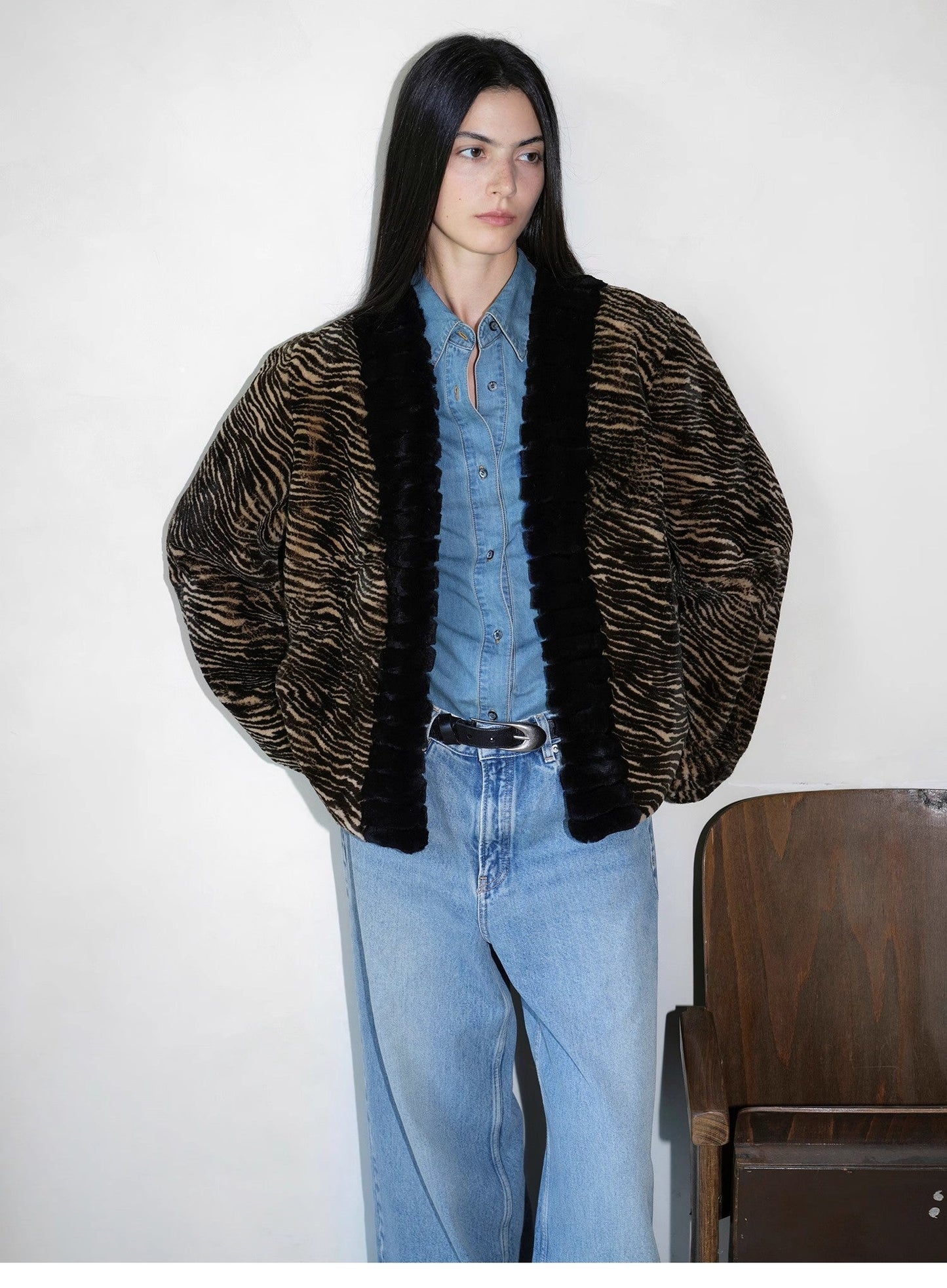 Multiple Stripe Rabbit Jacket