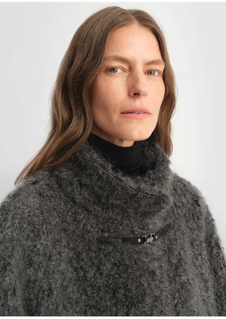 Parisian Affair Circle Long Fur Toggle Coat for Women