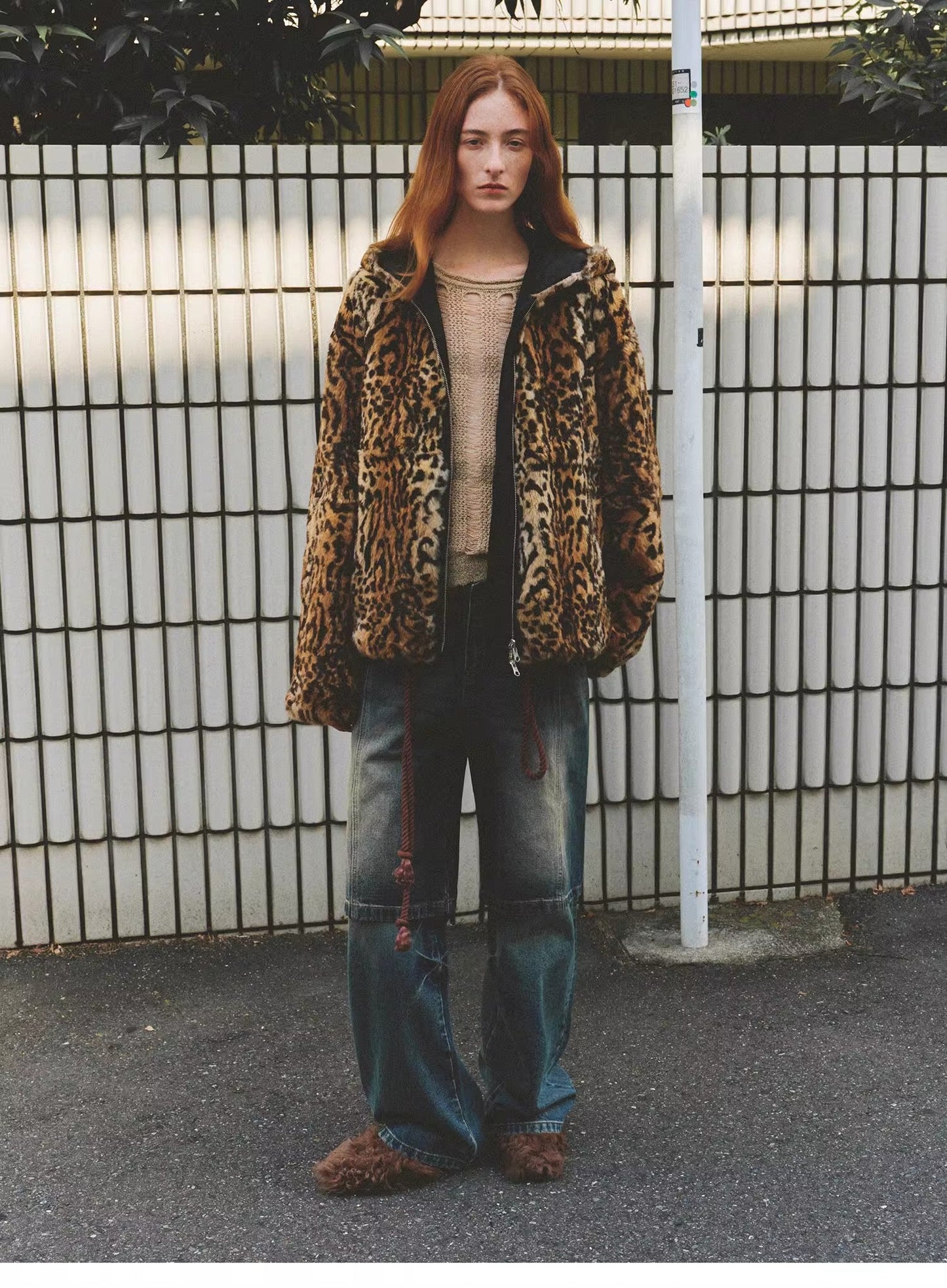 Leopard Fantasy Leopard Spot Reversible Rabbit Coat