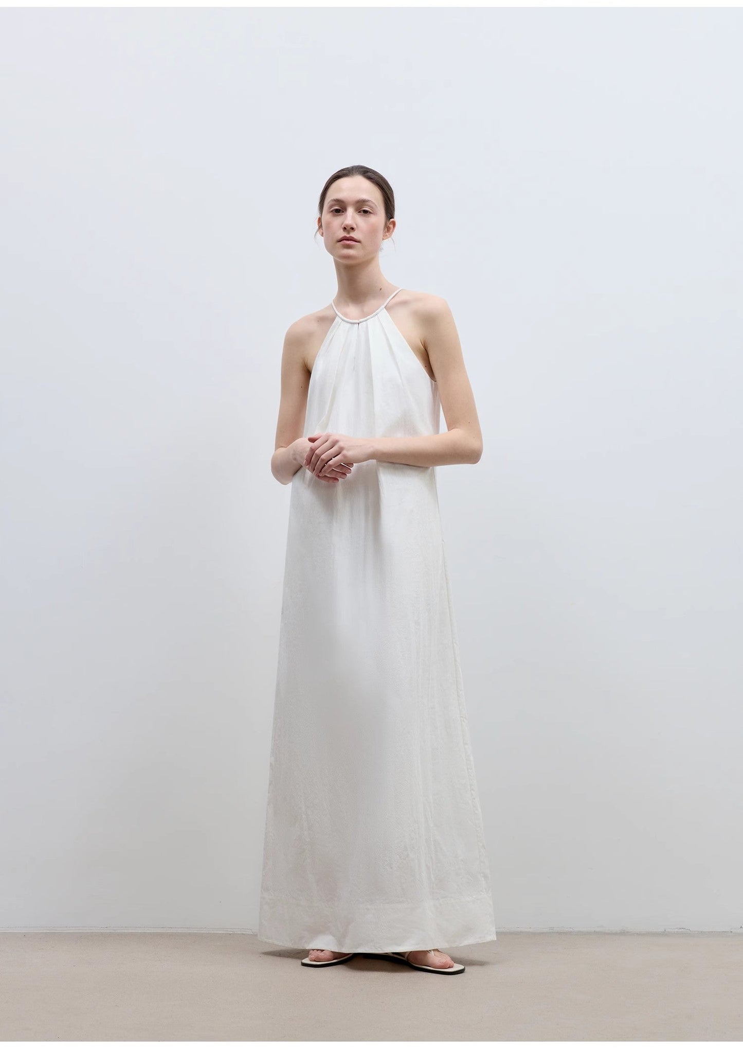 Minimalist Rule Halter Neck Dress