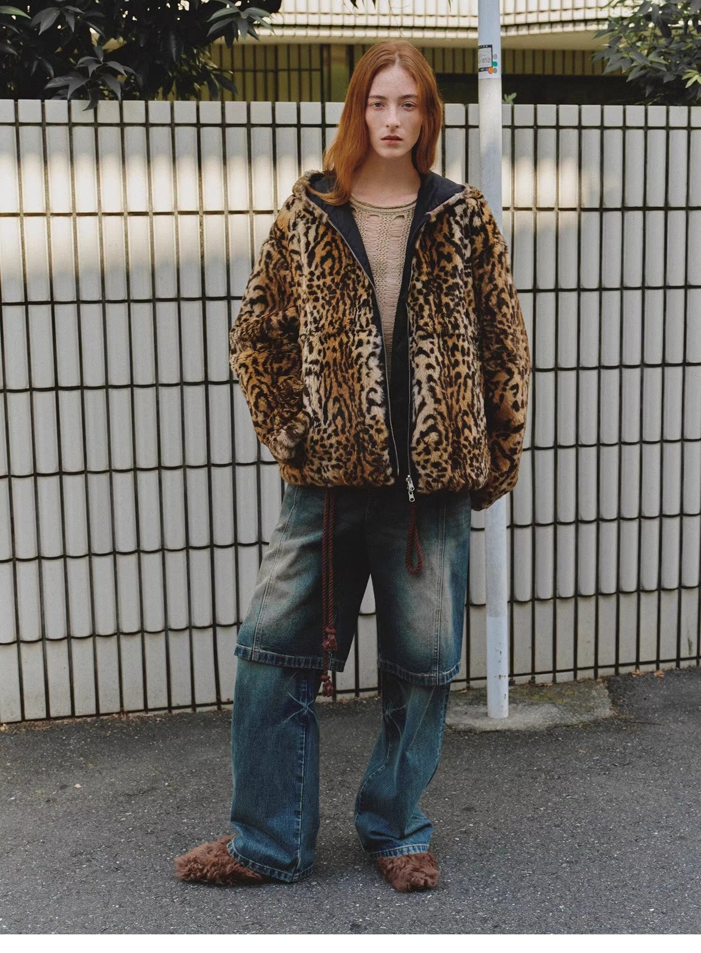 Leopard Fantasy Leopard Spot Reversible Rabbit Coat