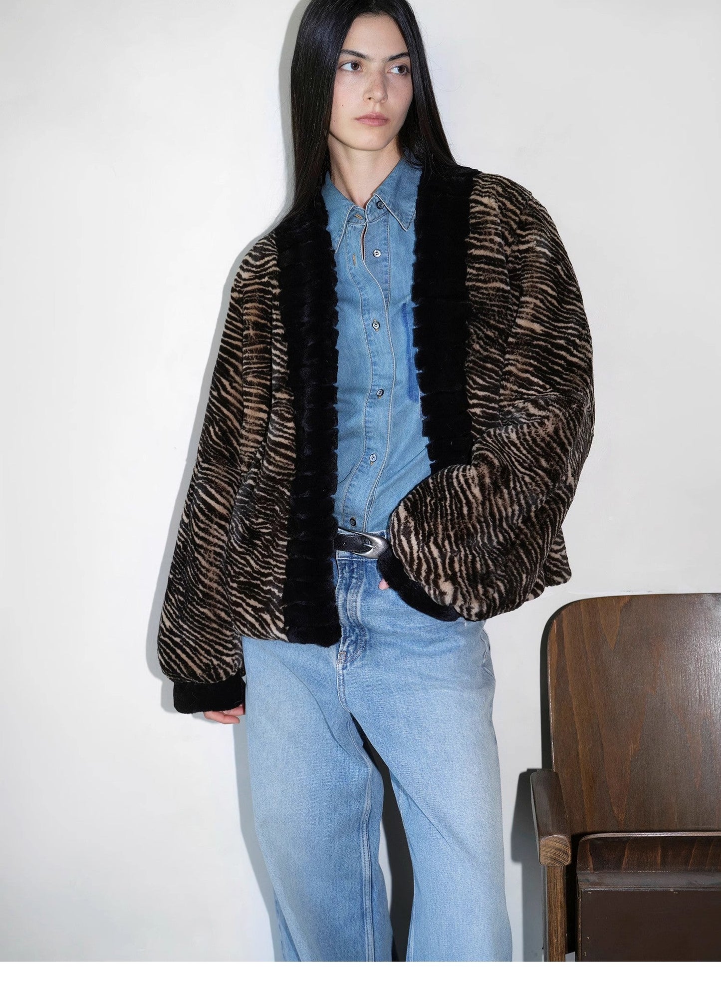 Multiple Stripe Rabbit Jacket