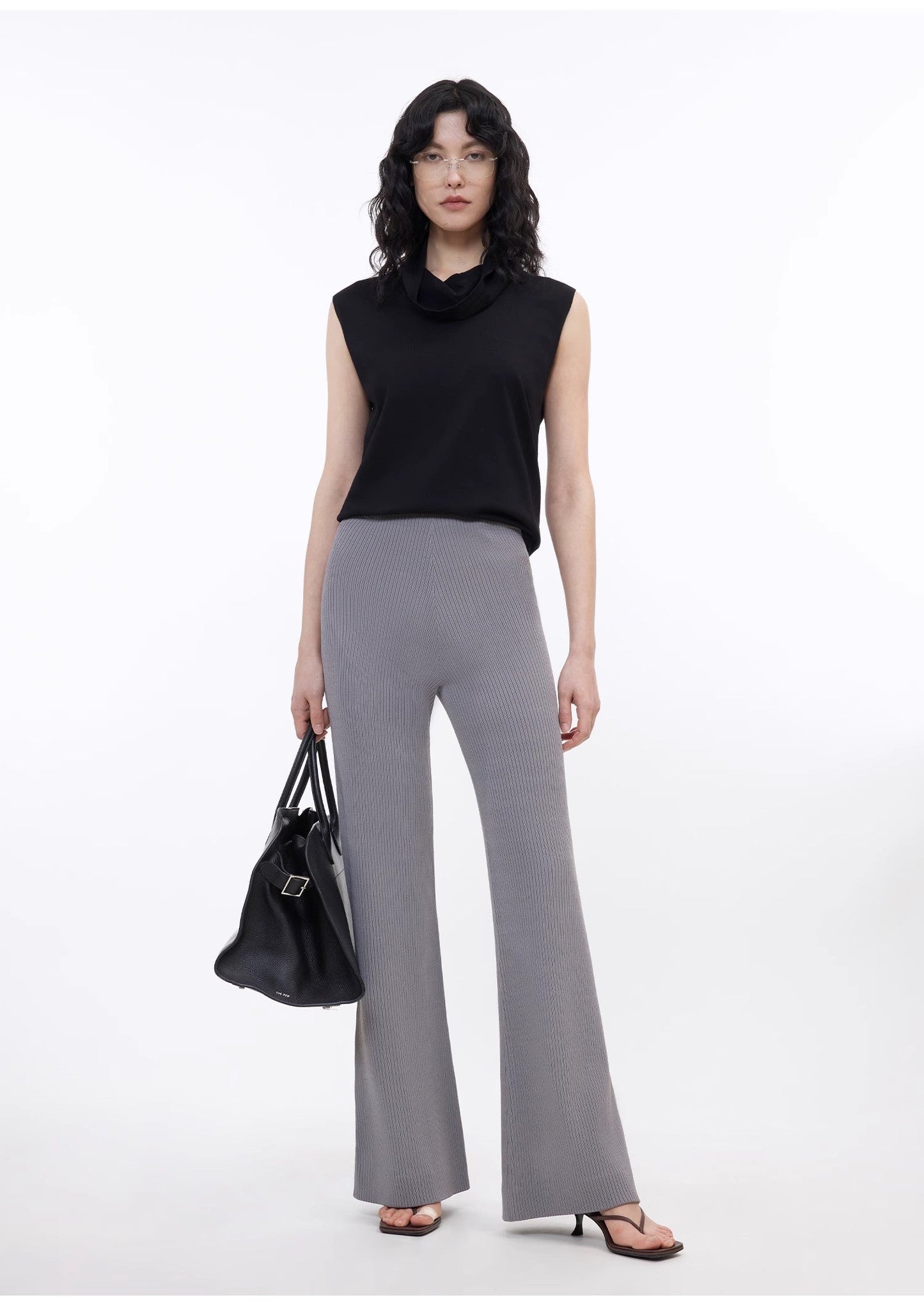 Knitted Bootcut Trousers