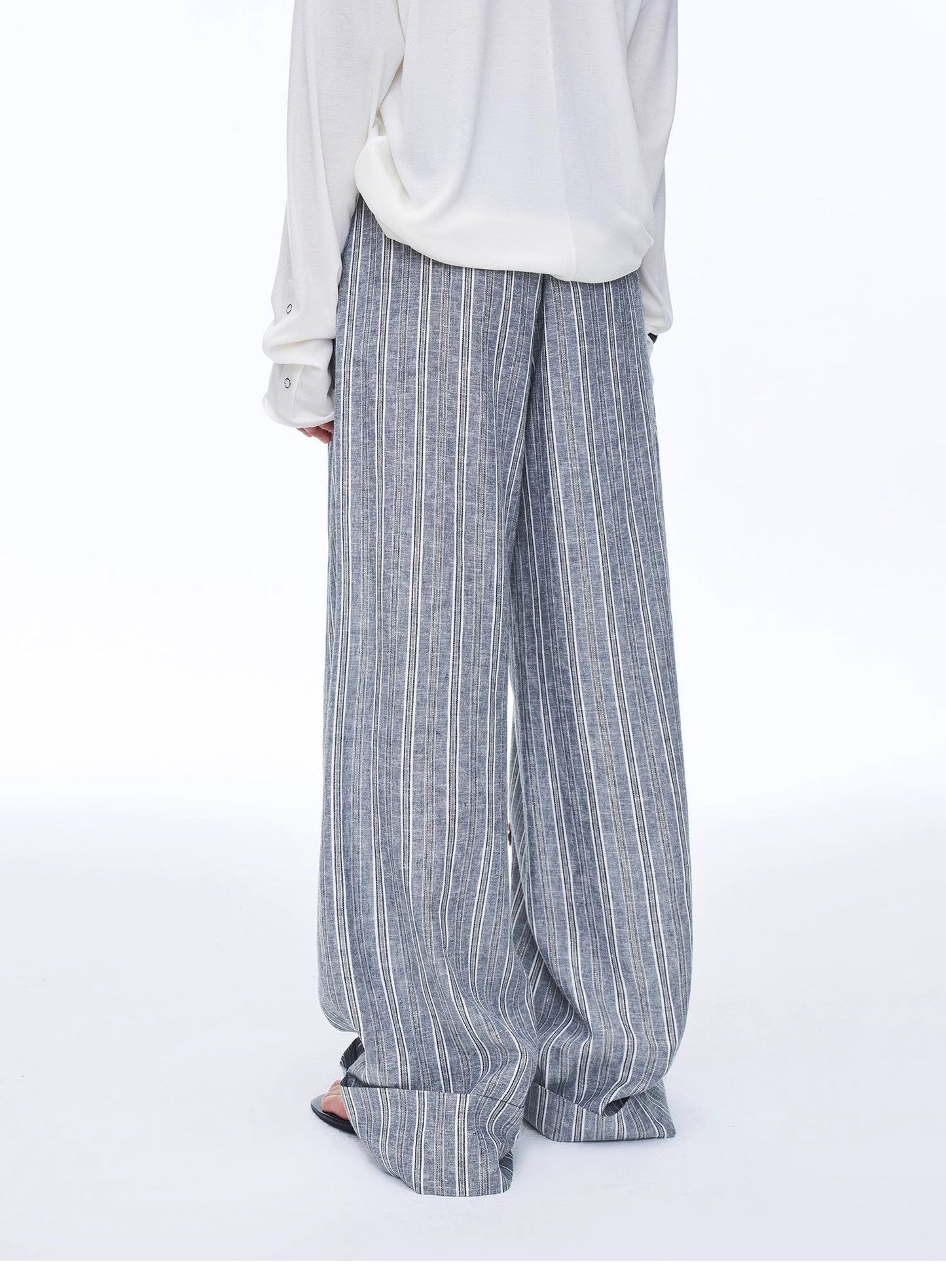 Free Afterglow Retro Style Linen Wide-Leg Casual Pants