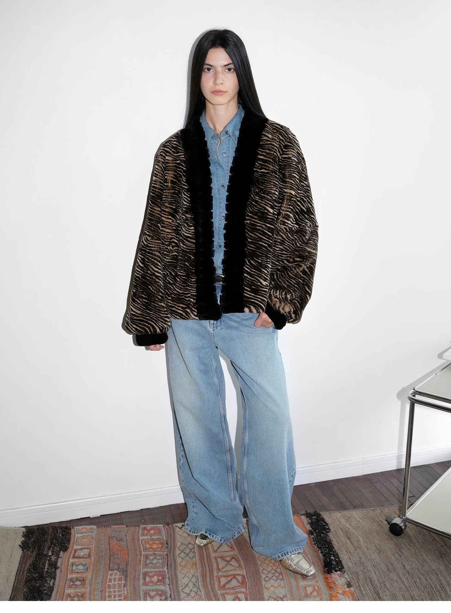 Multiple Stripe Rabbit Jacket