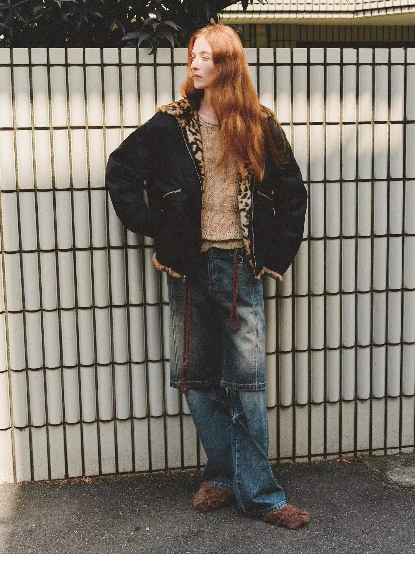 Leopard Fantasy Leopard Spot Reversible Rabbit Coat