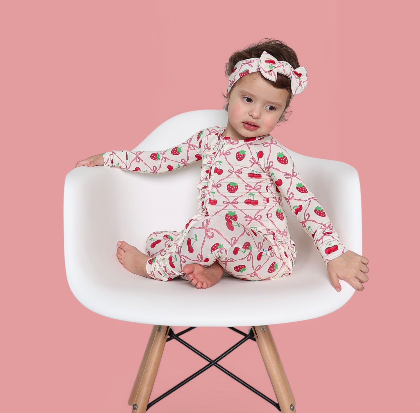 CHERRY BOW BERRY DREAM RUFFLE ROMPER