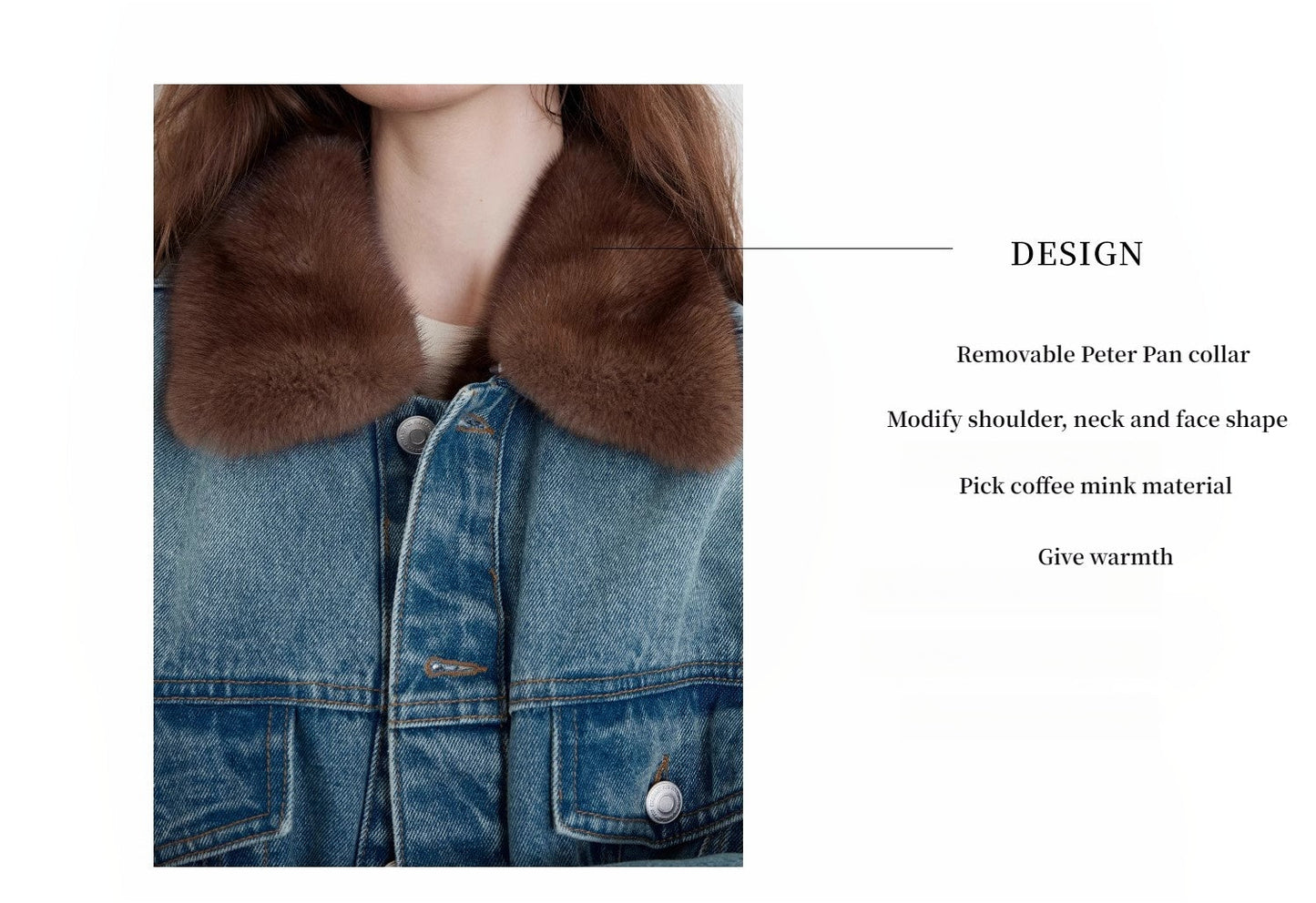 Blue Fantasy Vintage Sable Denim Down Parka Patchwork Jacket