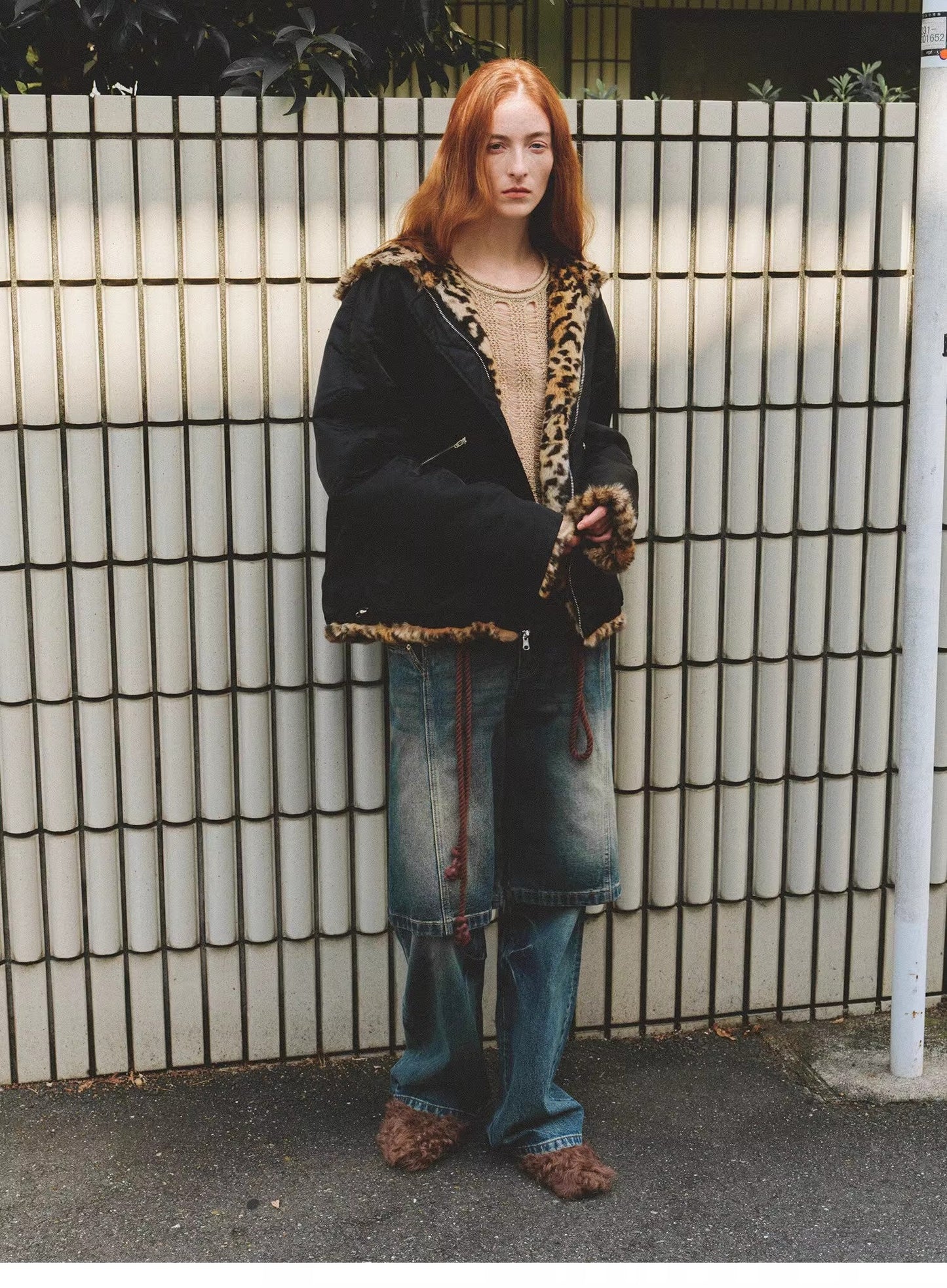 Leopard Fantasy Leopard Spot Reversible Rabbit Coat