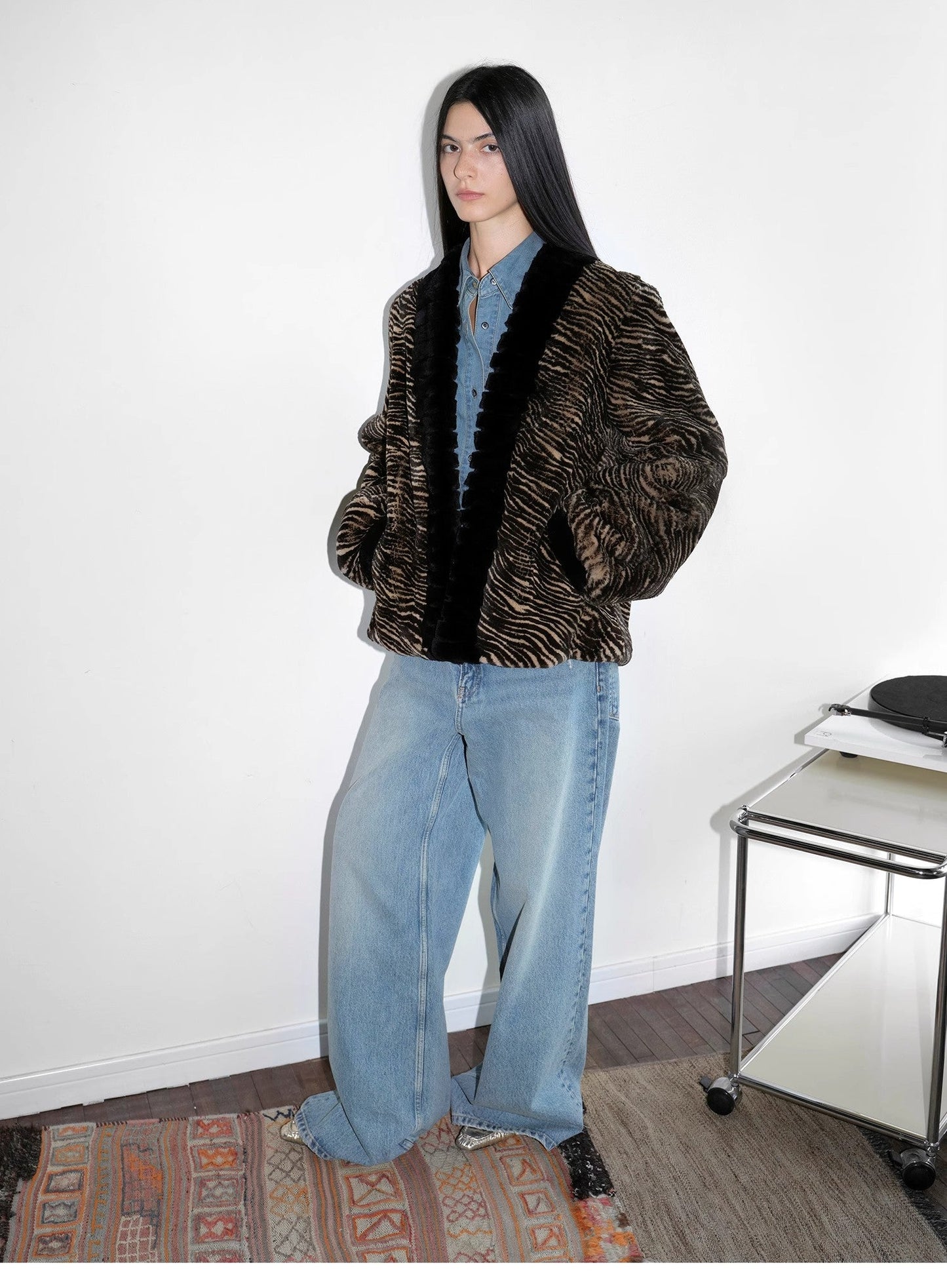 Multiple Stripe Rabbit Jacket
