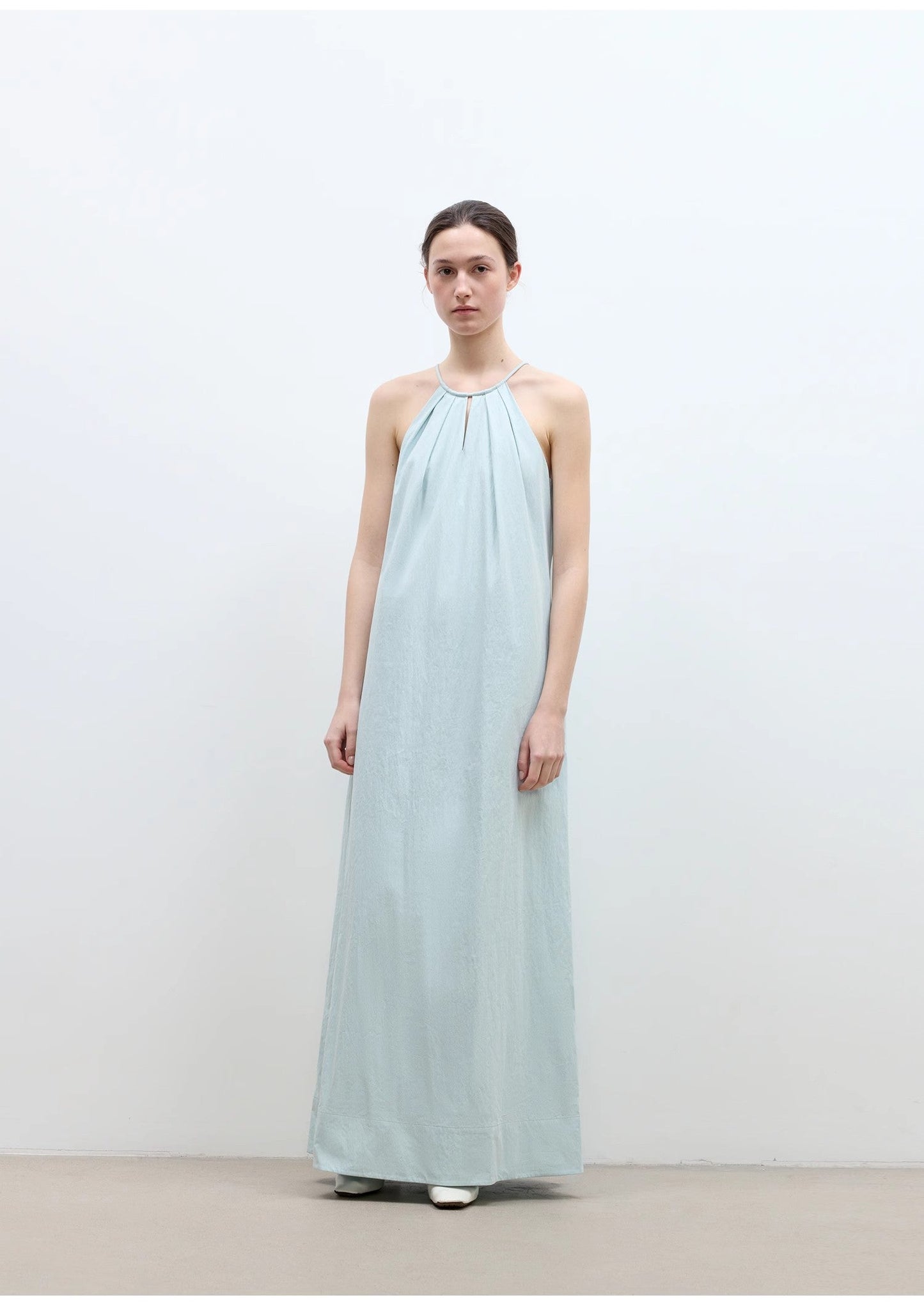 Minimalist Rule Halter Neck Dress