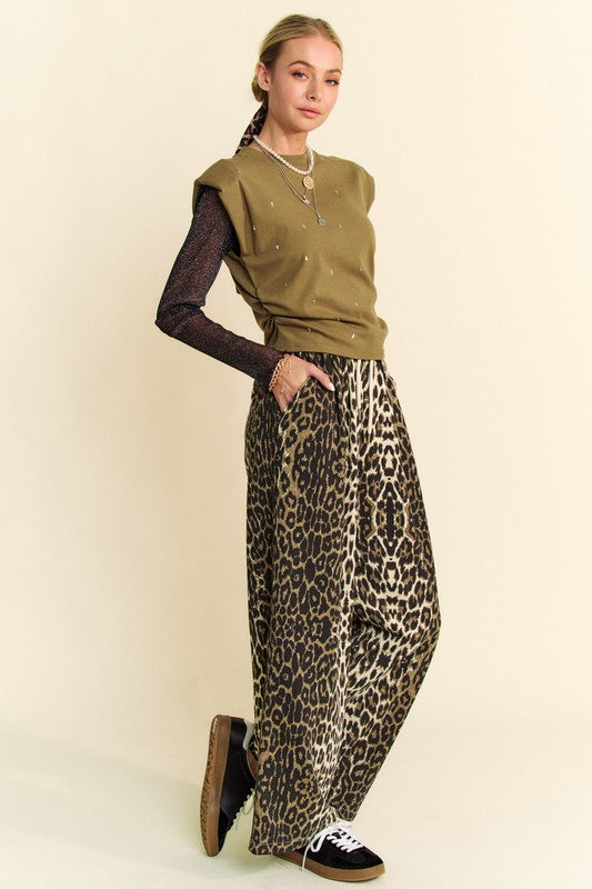 Leopard Wide Leg Pants
