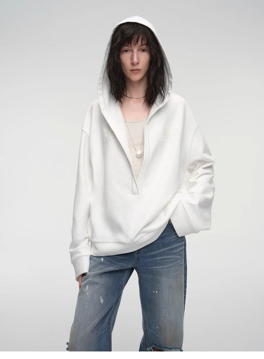 Leisure Style Handmade Embroidery Sequins Sweatshirt