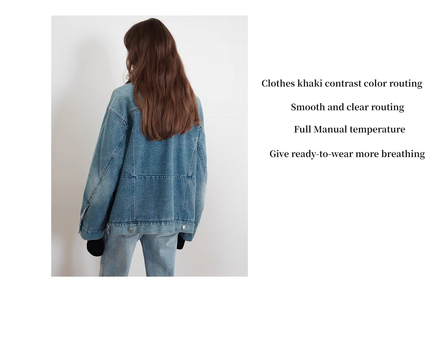 Blue Fantasy Vintage Sable Denim Down Parka Patchwork Jacket