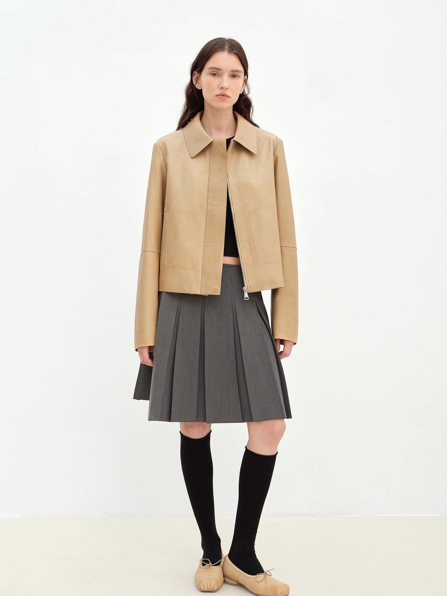 Miss Svenn Short Jacket Leather Coat Women
