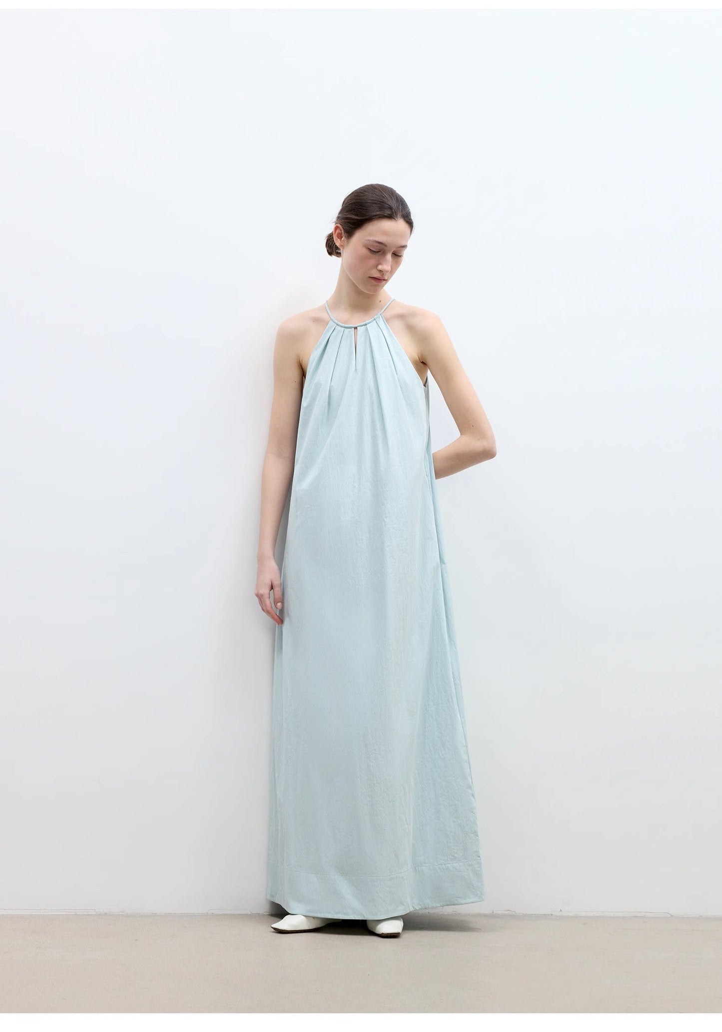 Minimalist Rule Halter Neck Dress