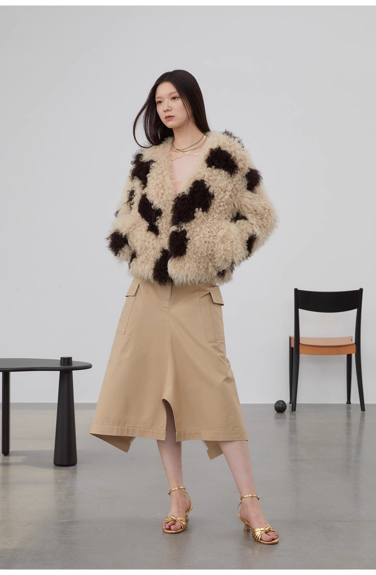Fragrant Cream Fur Jacket