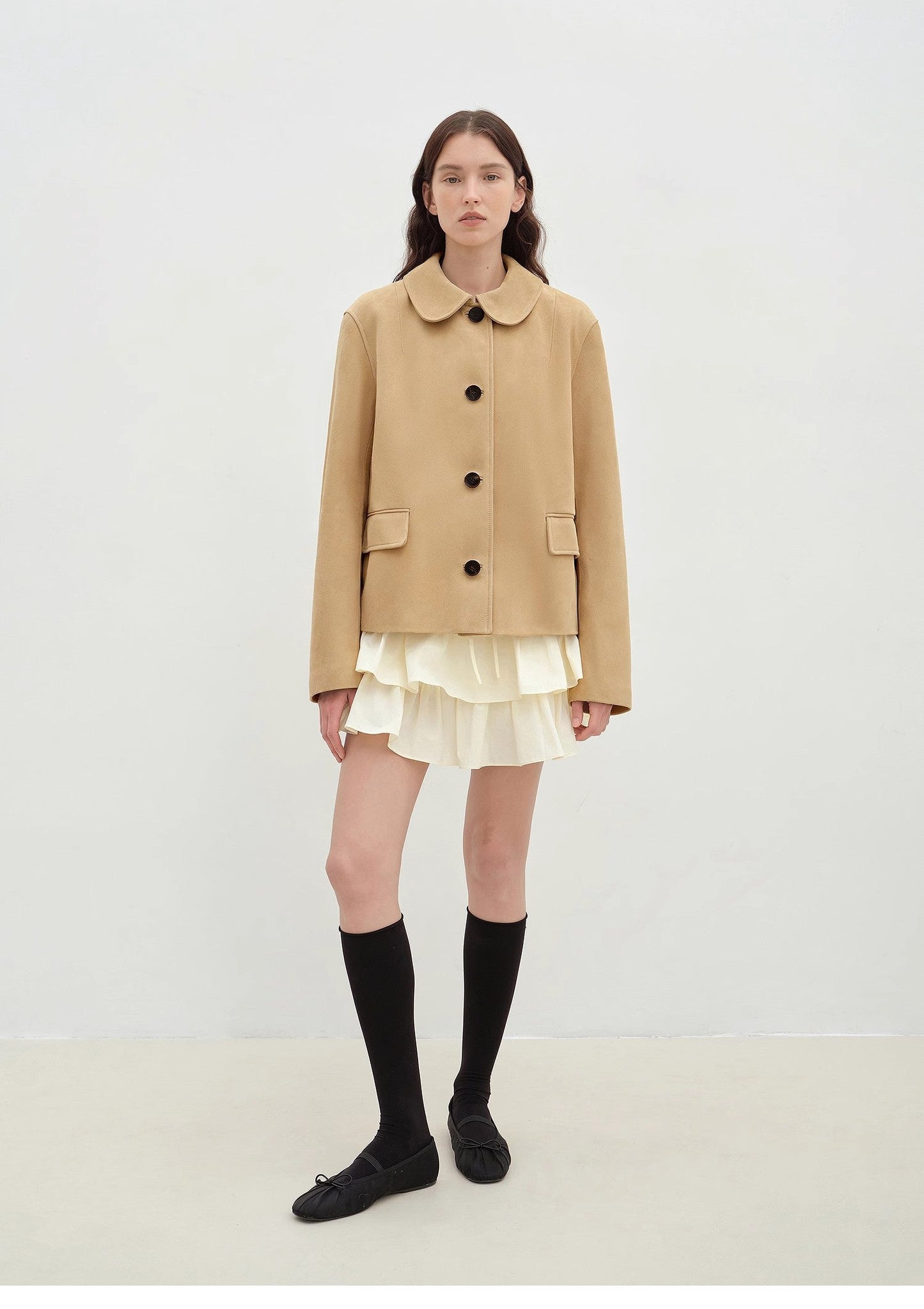 Velour Beaded Suede Leather Jacket
