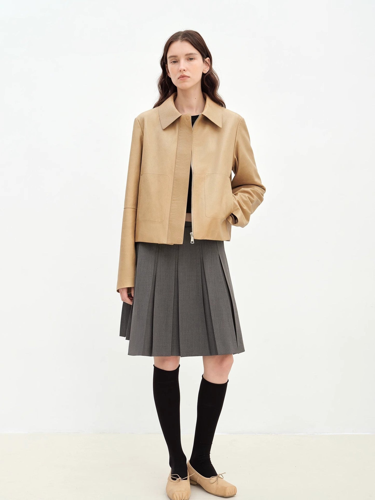 Miss Svenn Short Jacket Leather Coat Women